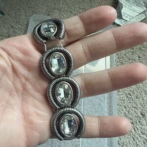 Lia Sophia Silver and Clear Gem Bracelet